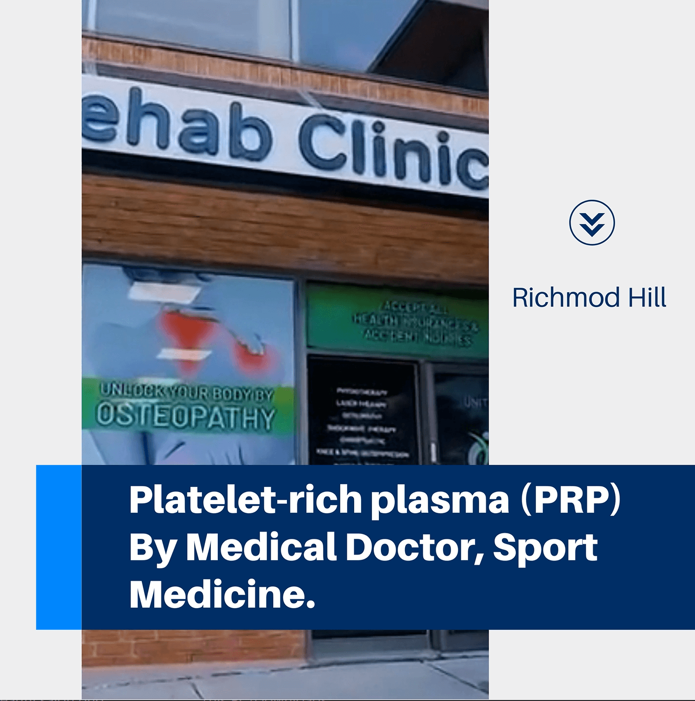 PRP By Medical Doctor, Sport Medicine