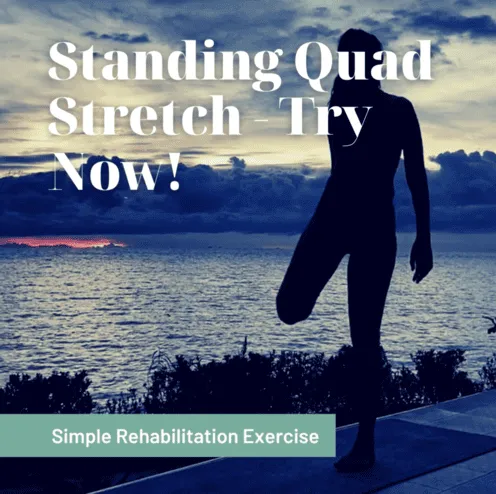 standing quad stretch exercise