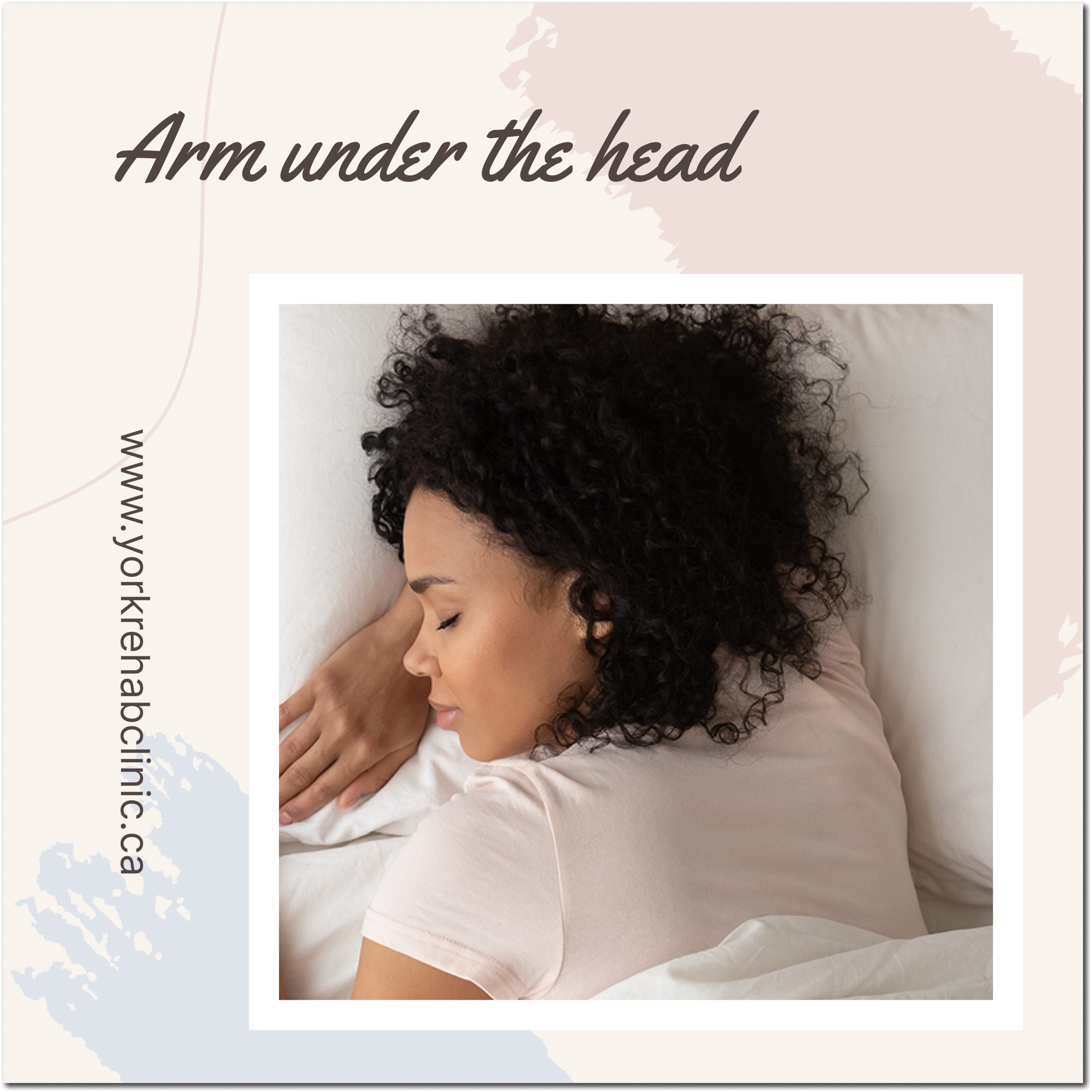 Arm under the head or under the pillow