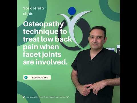 Facet joint pain? Osteopathy relief - York Rehab Clinic